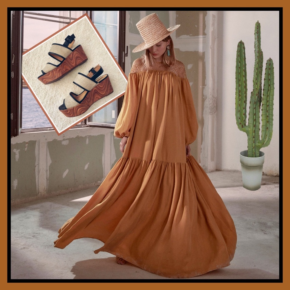 SCHUTZ Wooden FlatForm Sandals